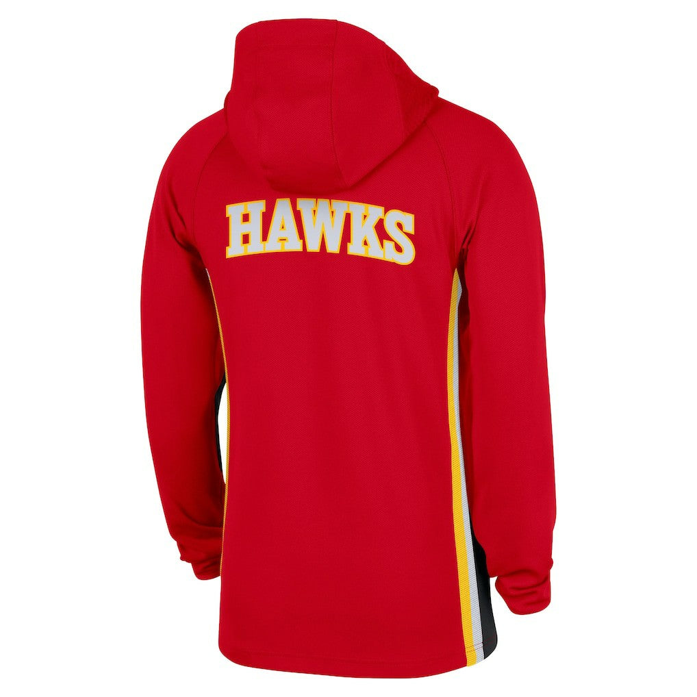 Nike Atlanta Hawks Authentic On Court Zone Quarter-Zip Dri-FIT Hoodie Jacket Red