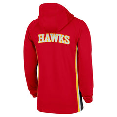 Nike Atlanta Hawks Authentic On Court Zone Quarter-Zip Dri-FIT Hoodie Jacket Red