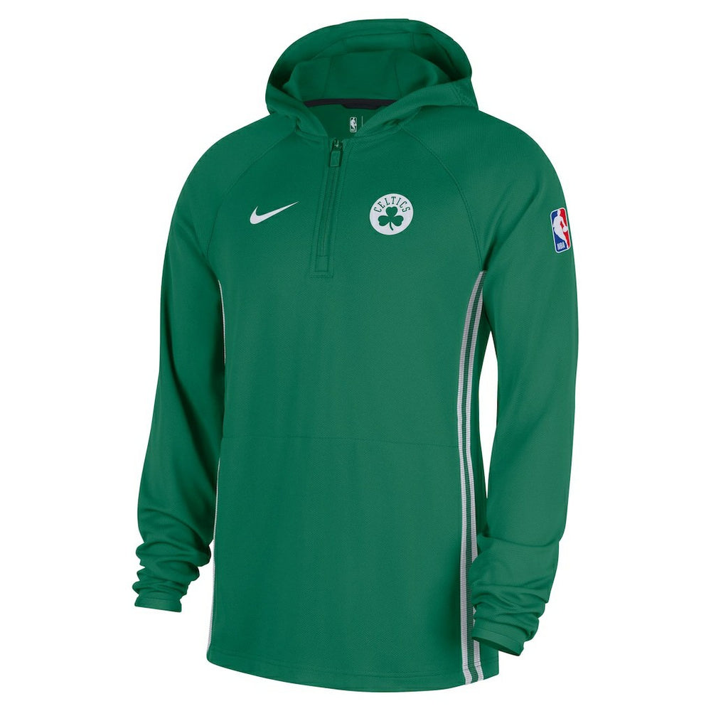 Nike Boston Celtics Authentic On Court Zone Quarter-Zip Dri-FIT Hoodie Jacket Kelly Green