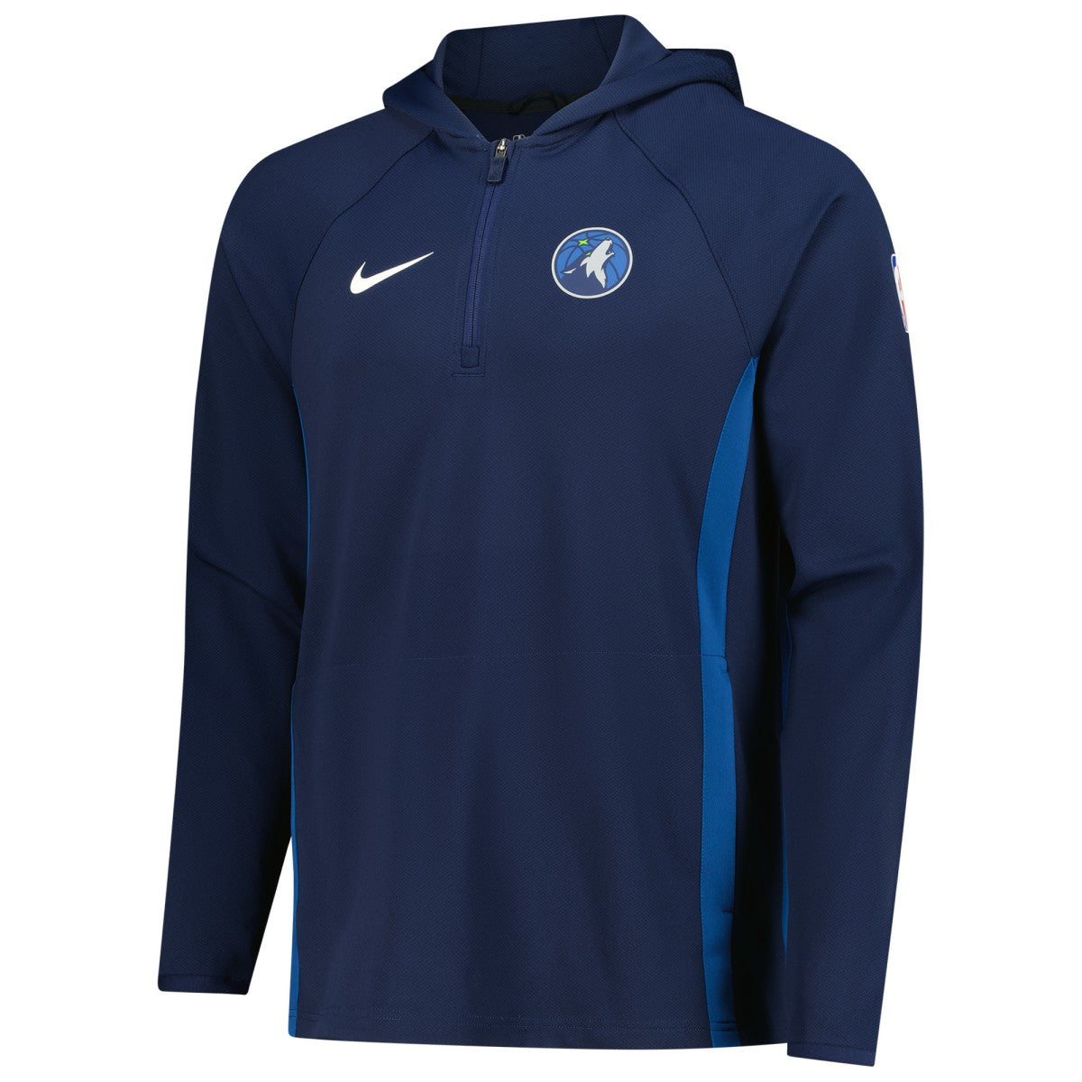 Nike Minnesota Timberwolves Authentic On Court Zone Quarter-Zip Dri-FIT Hoodie Jacket Navy