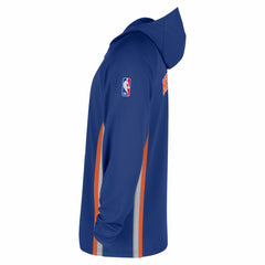 Nike New York Knicks Authentic On Court Zone Quarter-Zip Dri-FIT Hoodie Jacket Blue