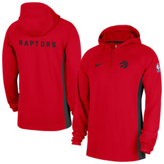 Nike Toronto Raptors Authentic On Court Zone Quarter-Zip Dri-FIT Hoodie Jacket Red