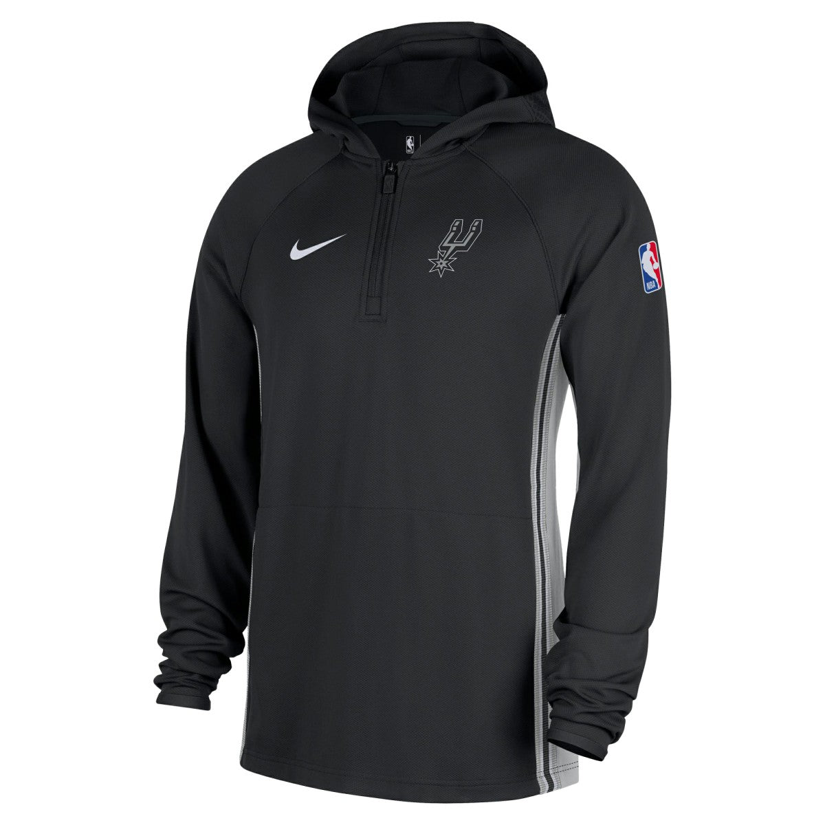 Nike San Antonio Spurs Authentic On Court Zone Quarter-Zip Dri-FIT Hoodie Jacket Black