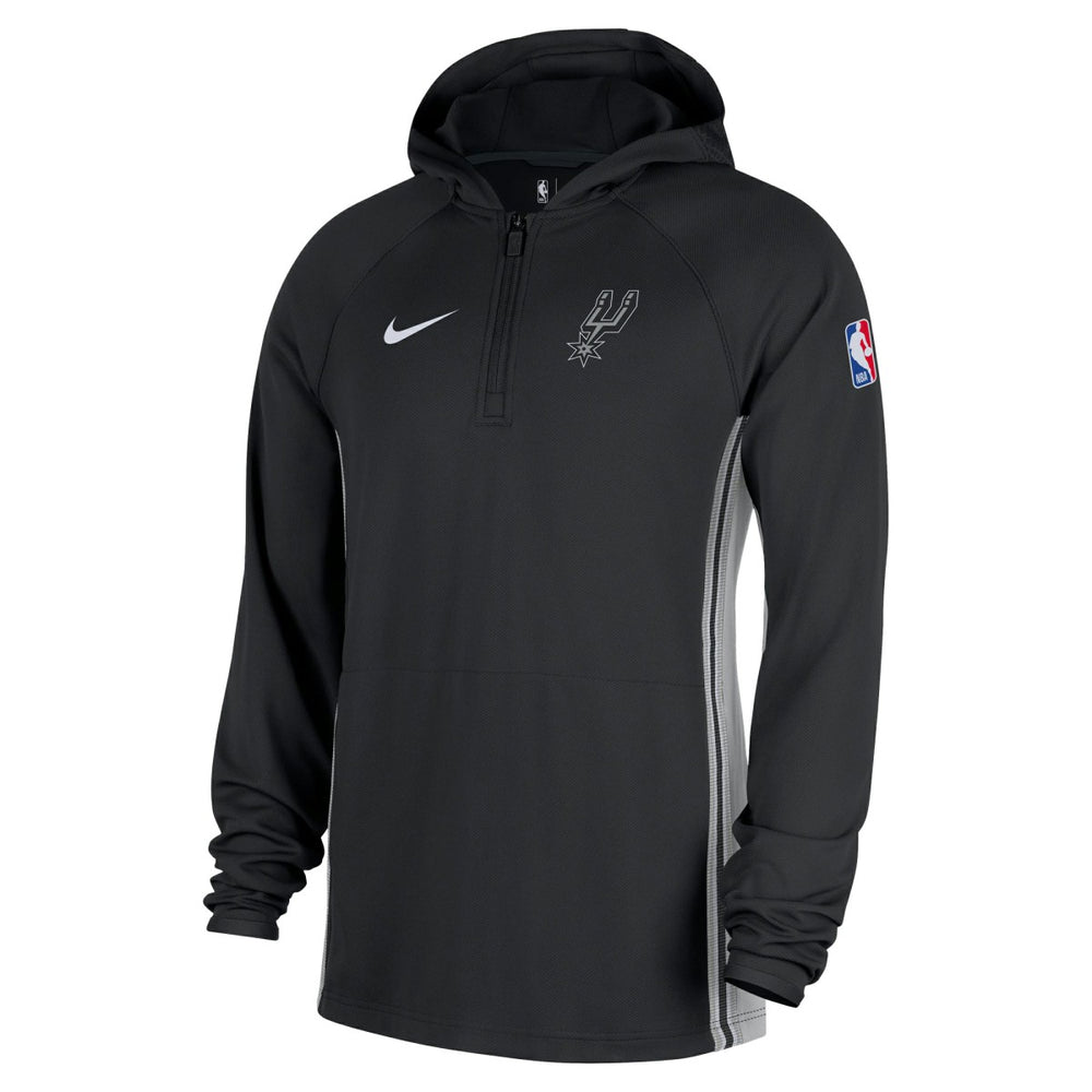 Nike San Antonio Spurs Authentic On Court Zone Quarter-Zip Dri-FIT Hoodie Jacket Black
