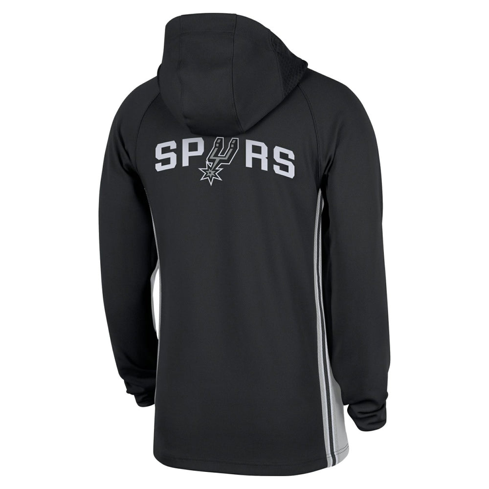 Nike San Antonio Spurs Authentic On Court Zone Quarter-Zip Dri-FIT Hoodie Jacket Black