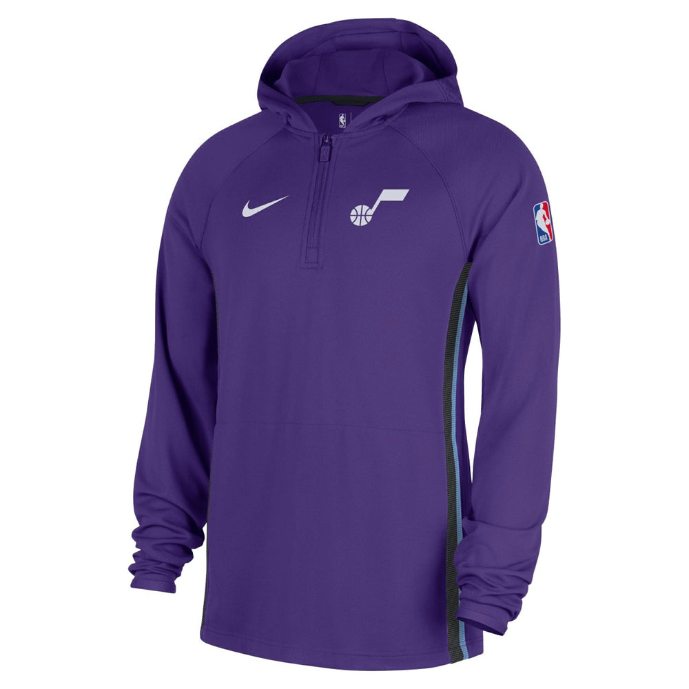 Nike Utah Jazz Authentic On Court Zone Quarter-Zip Dri-FIT Hoodie Jacket Purple
