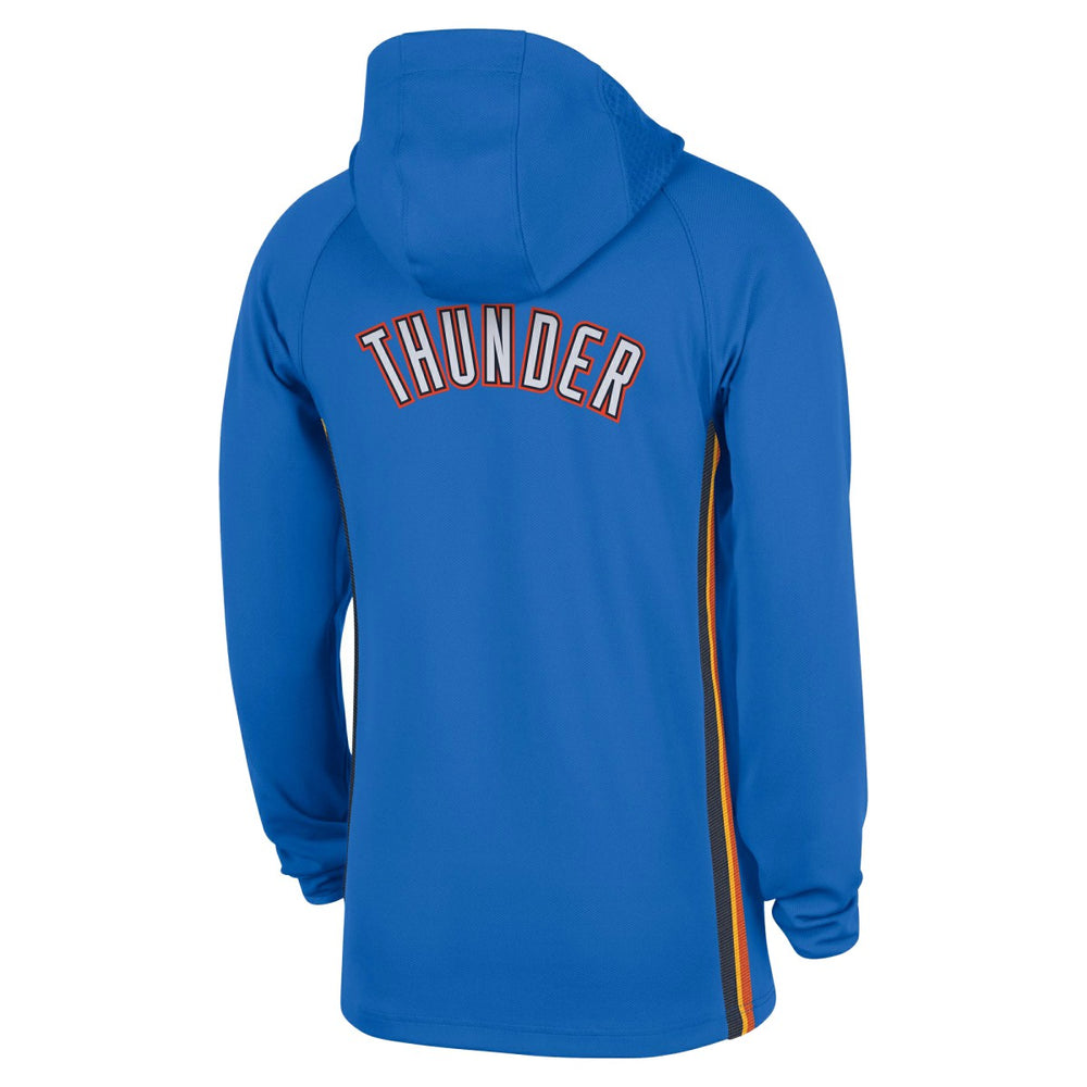 Nike Oklahoma City Thunder Authentic On Court Zone Quarter-Zip Dri-FIT Hoodie Jacket Blue