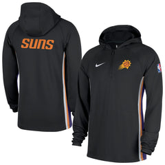 Nike Phoenix Suns Authentic On Court Zone Quarter-Zip Dri-FIT Hoodie Jacket Black