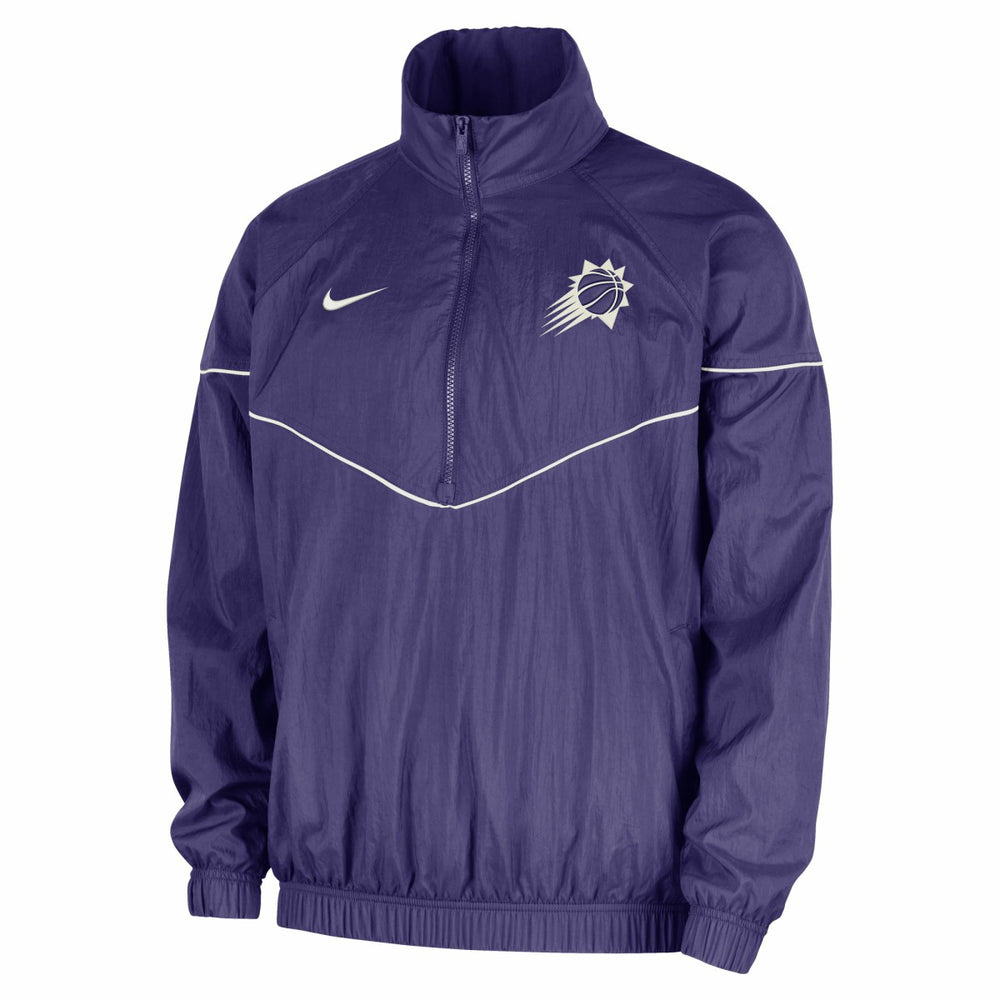 Nike Phoenix Suns Courtside Windrunner Woven Half-Zip Hooded Jacket Purple