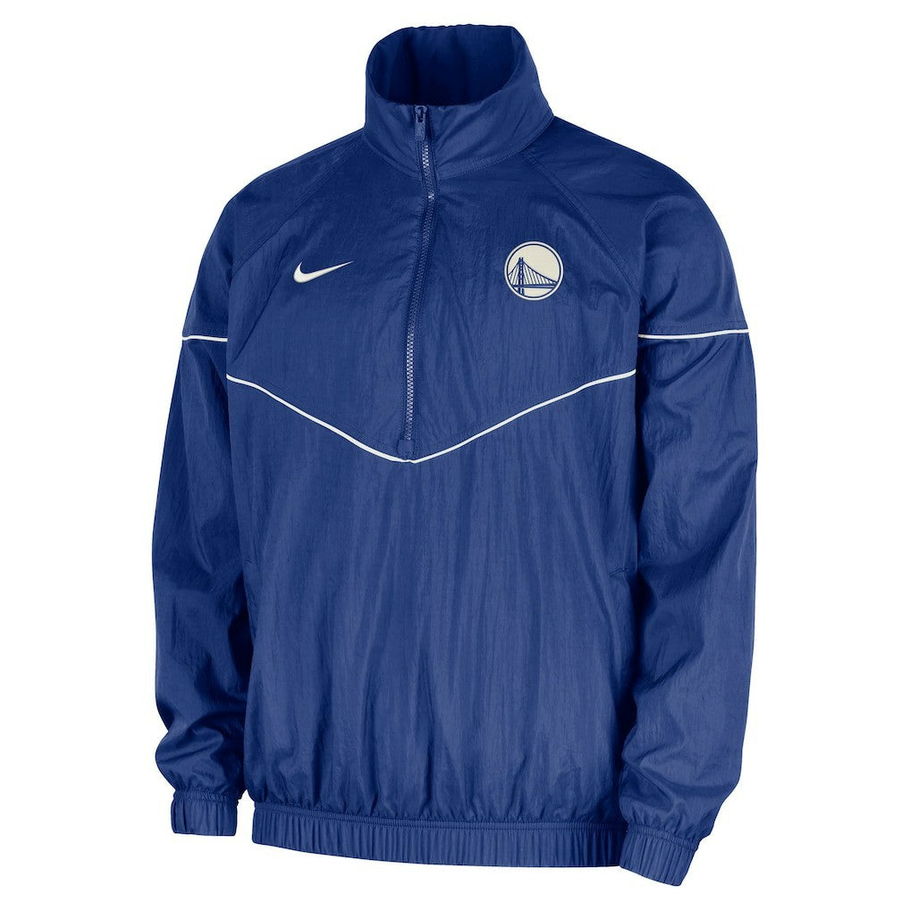 Nike Golden State Warriors Courtside Windrunner Woven Half-Zip Hooded Jacket Royal