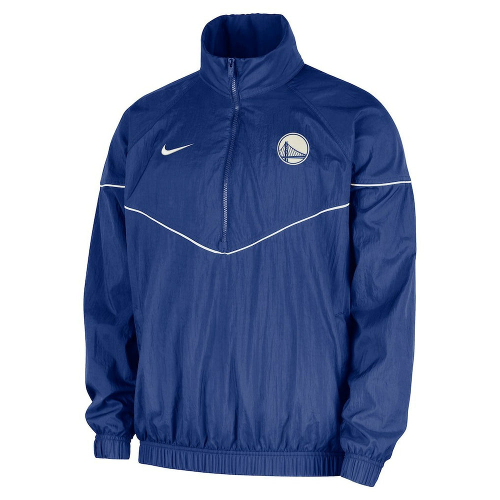 Nike Golden State Warriors Courtside Windrunner Woven Half-Zip Hooded Jacket Royal