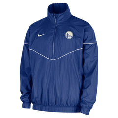 Nike Golden State Warriors Courtside Windrunner Woven Half-Zip Hooded Jacket Royal