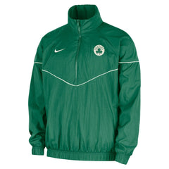 Nike Boston Celtics Courtside Windrunner Woven Half-Zip Hooded Jacket Kelly Green
