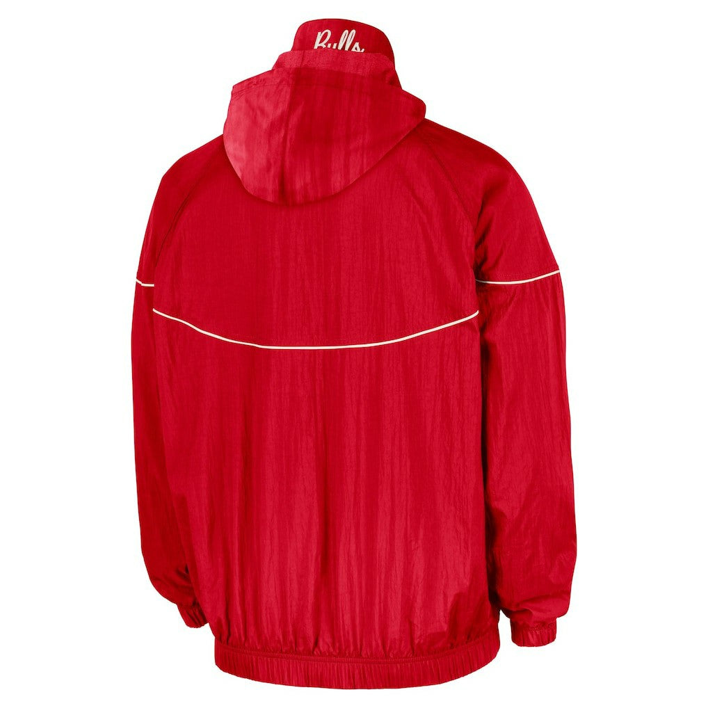Nike Chicago Bulls Courtside Windrunner Woven Half-Zip Hooded Jacket Red