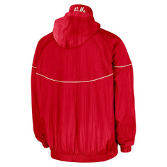 Nike Chicago Bulls Courtside Windrunner Woven Half-Zip Hooded Jacket Red