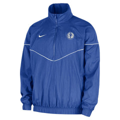 Nike Dallas Mavericks Courtside Windrunner Woven Half-Zip Hooded Jacket Blue