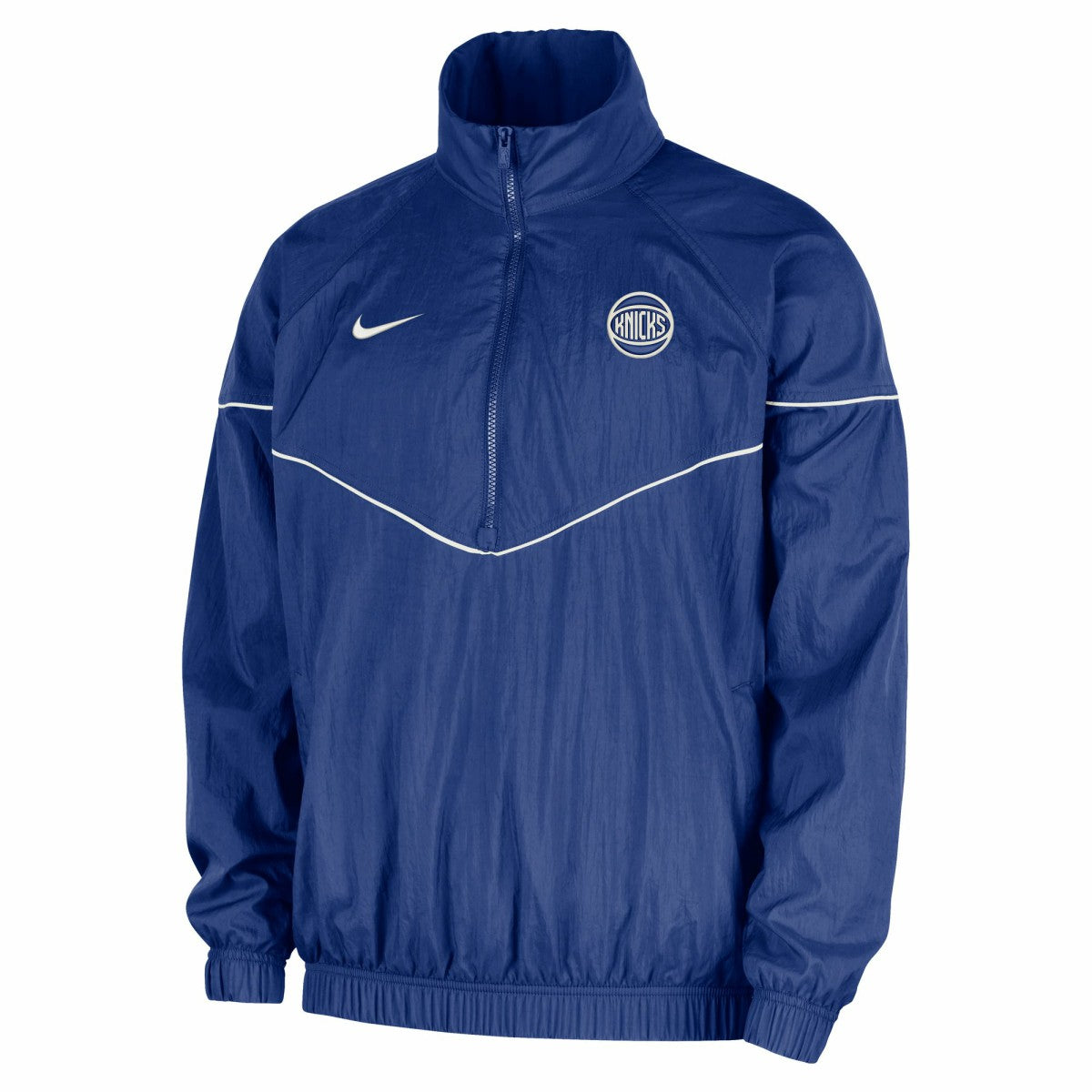 Nike New York Knicks Courtside Windrunner Woven Half-Zip Hooded Jacket Blue