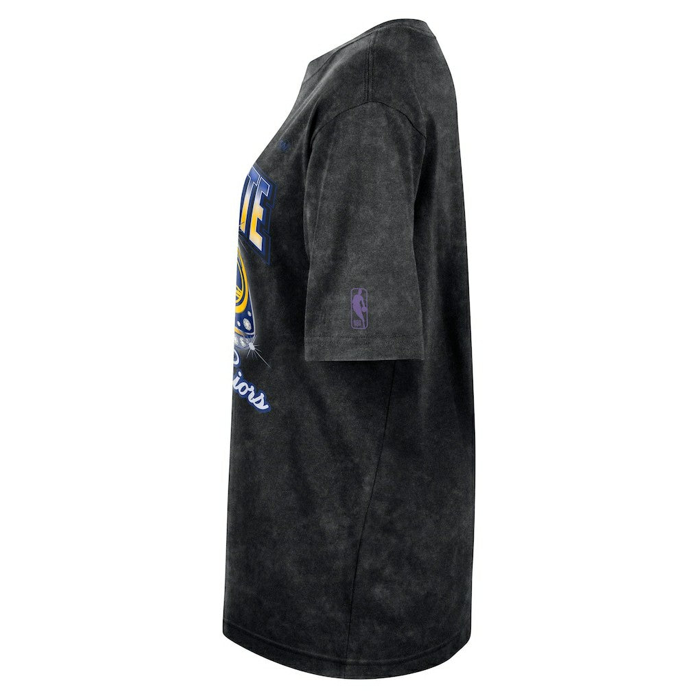 Nike Golden State Warriors Women's Courtside Original Content Vintage Washed Boyfriend T-Shirt Black