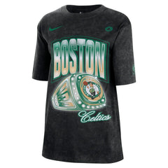 Nike Boston Celtics Women's Courtside Original Content Vintage Washed Boyfriend T-Shirt Black