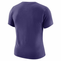 Nike Phoenix Suns Women's Courtside Modest Cropped Tri-Blend T-Shirt Purple