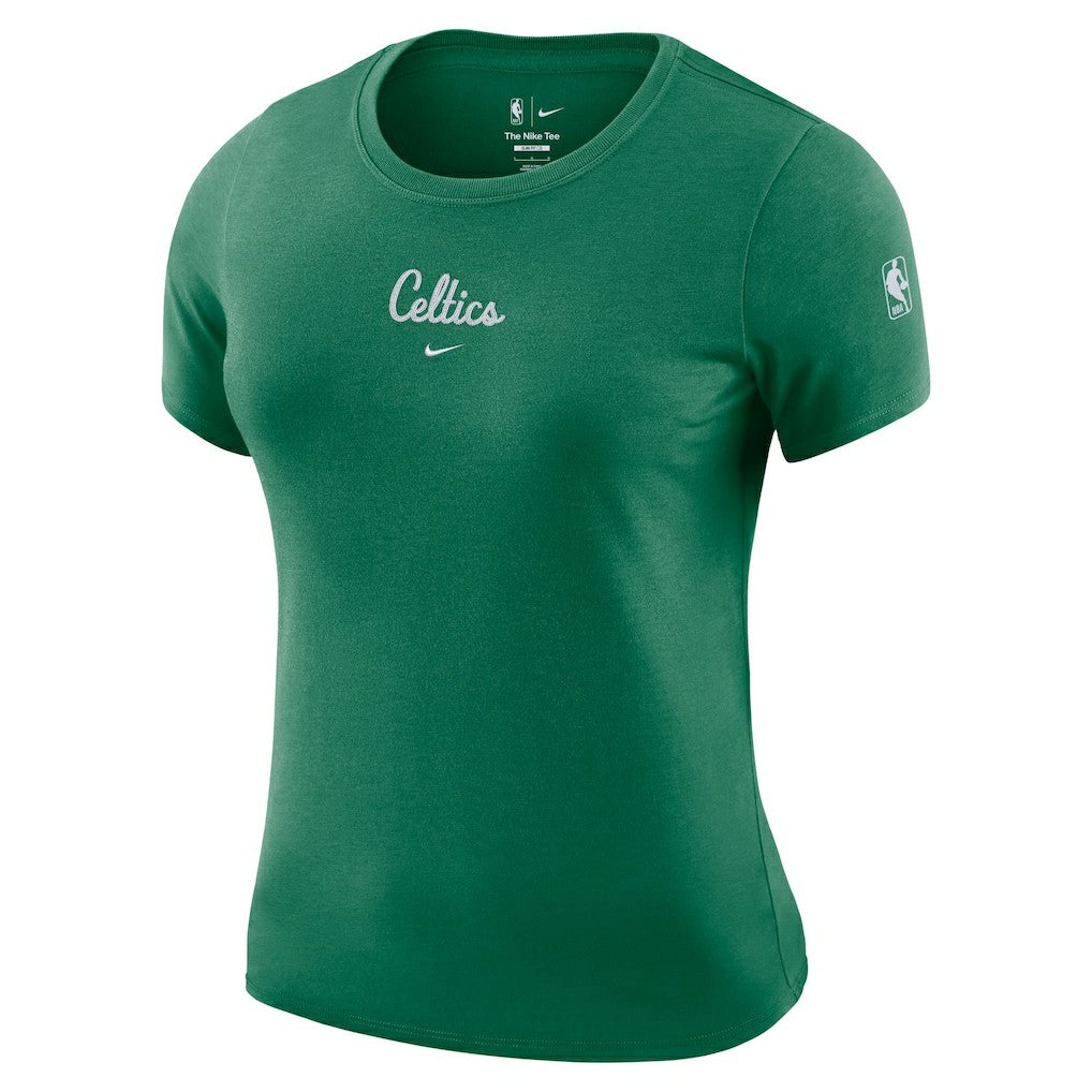 Nike Boston Celtics Women's Courtside Modest Cropped Tri-Blend T-Shirt Kelly Green