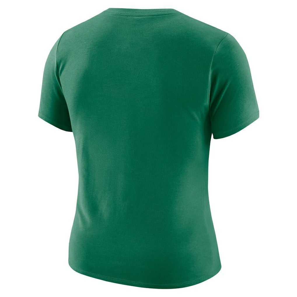 Nike Boston Celtics Women's Courtside Modest Cropped Tri-Blend T-Shirt Kelly Green