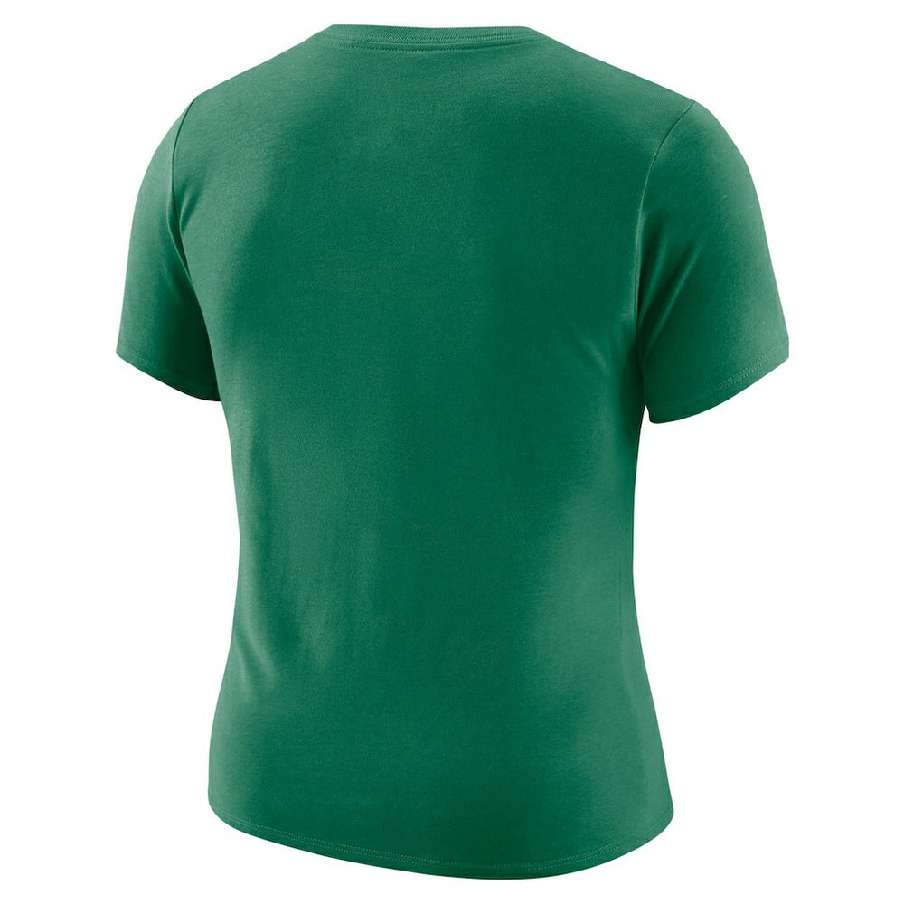 Nike Boston Celtics Women's Courtside Modest Cropped Tri-Blend T-Shirt Kelly Green