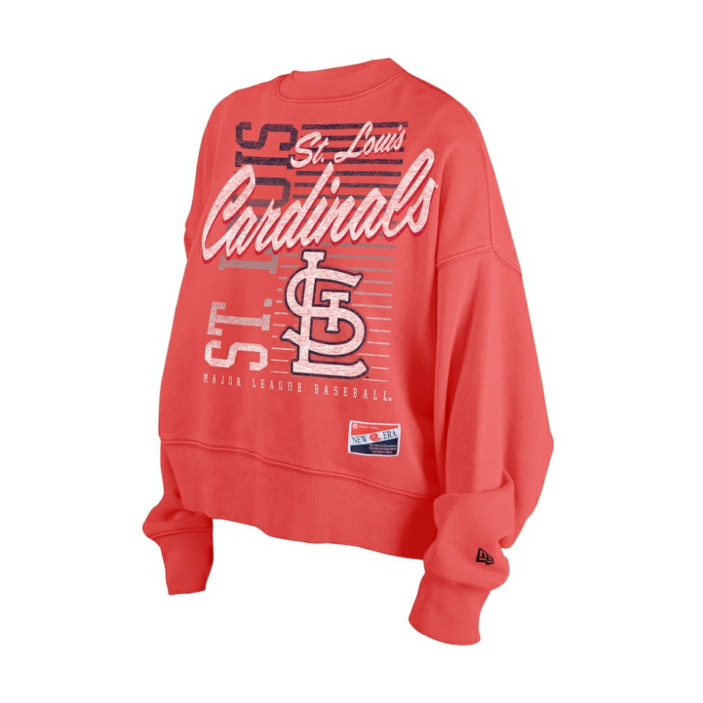 St. Louis Cardinals New Era Women's Boxy Mineral Wash Dolmen Sleeve Cropped Sweatshirt Online