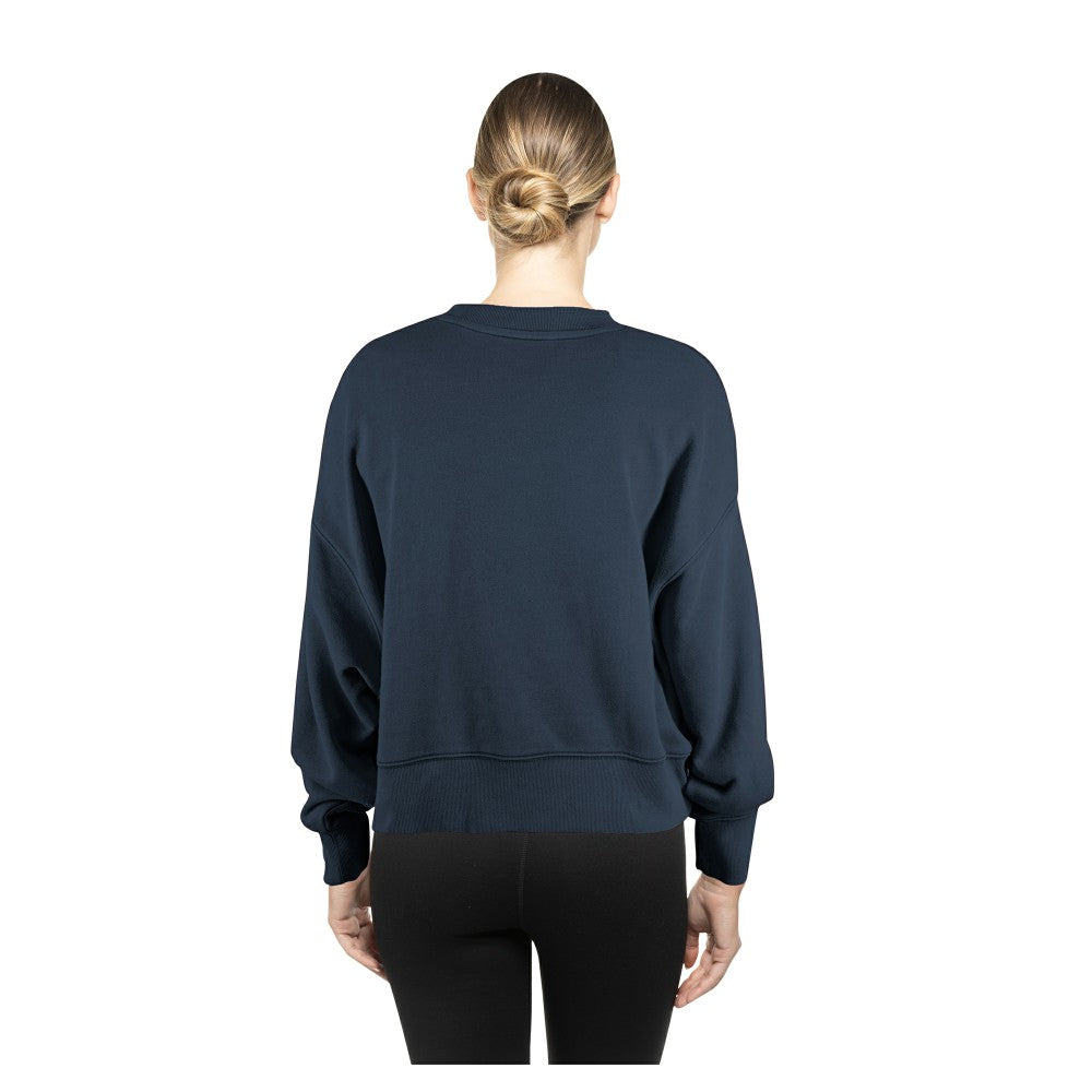 Cleveland Guardians New Era Women's Boxy Mineral Wash Dolmen Sleeve Cropped Sweatshirt Discount