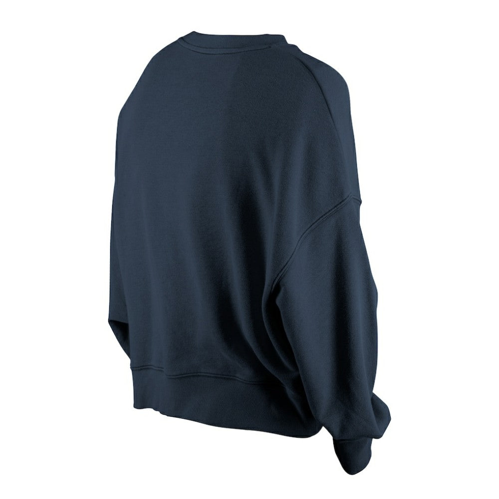 Atlanta Braves New Era Women's Boxy Mineral Wash Dolmen Sleeve Cropped Sweatshirt Outlet