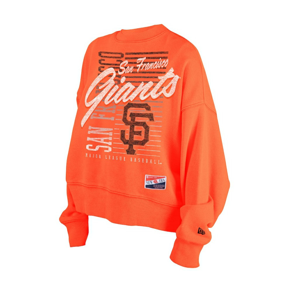 San Francisco Giants New Era Women's Boxy Mineral Wash Dolmen Sleeve Cropped Sweatshirt Outlet
