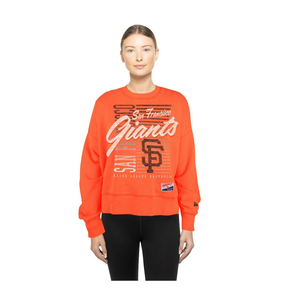 San Francisco Giants New Era Women's Boxy Mineral Wash Dolmen Sleeve Cropped Sweatshirt Outlet