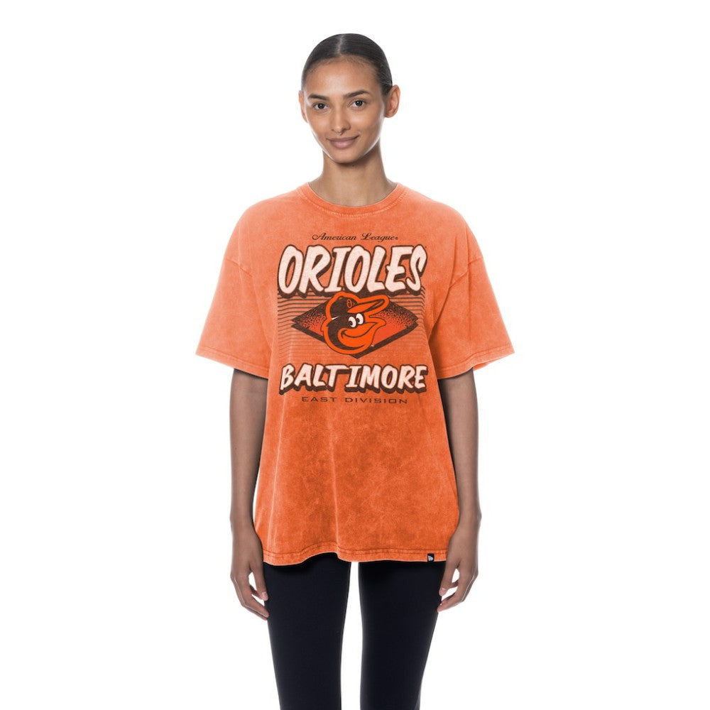 Baltimore Orioles New Era Women's Mineral Wash Oversized T-Shirt Outlet