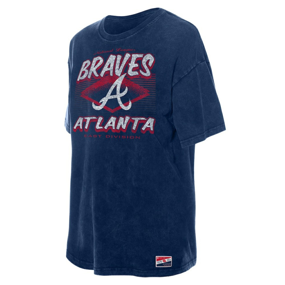 Atlanta Braves New Era Women's Mineral Wash Oversized T-Shirt Discount
