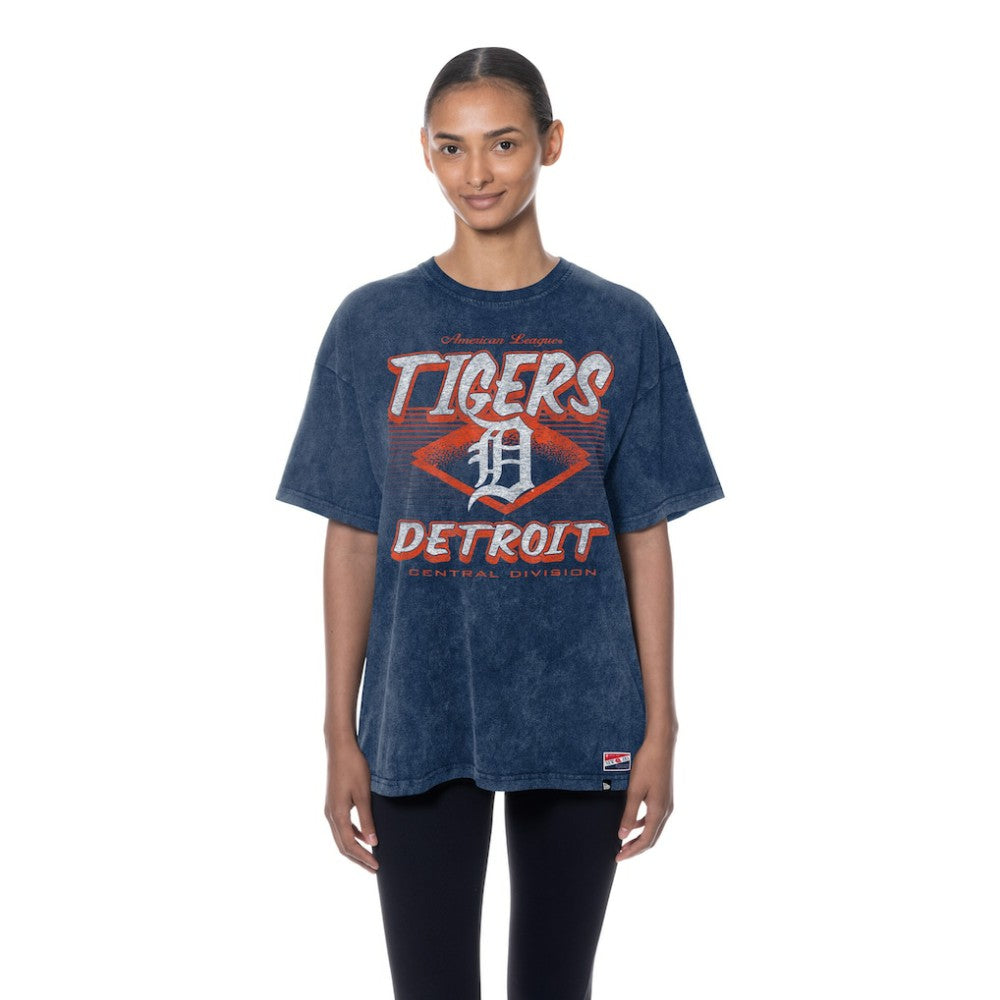 Detroit Tigers New Era Women's Mineral Wash Oversized T-Shirt Discount