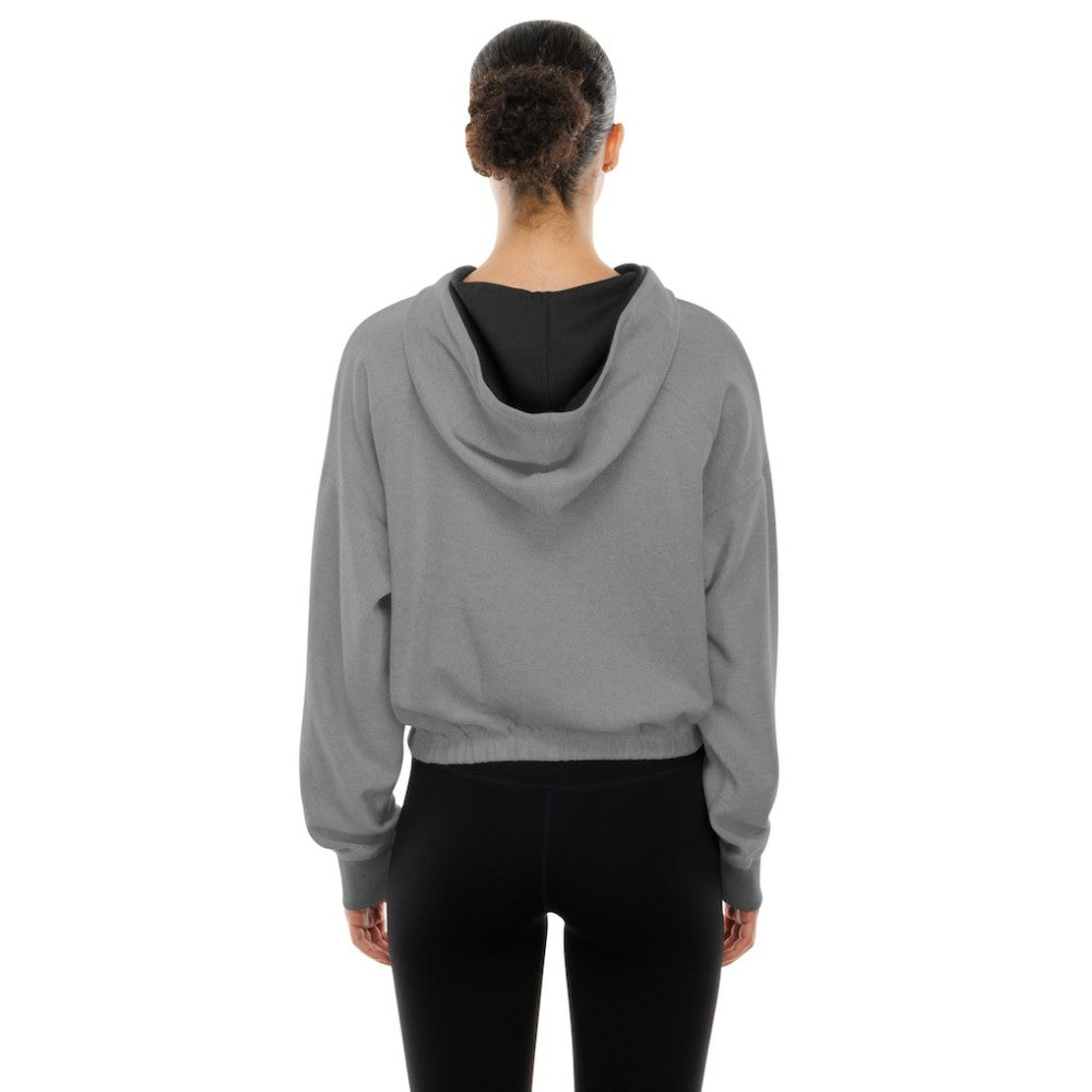 Baltimore Orioles New Era Women's Reversed Out French Terry Quarter-Zip Banded Crop Hoodie Outlet