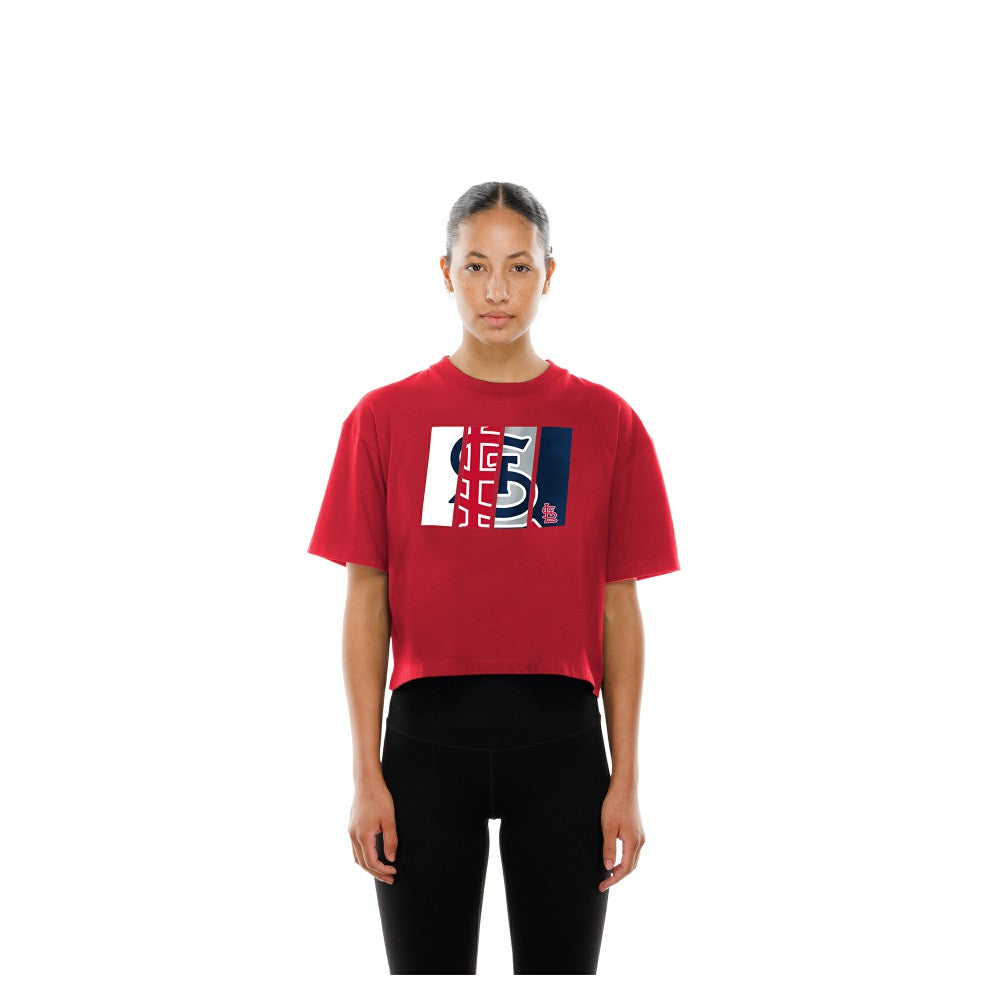 St. Louis Cardinals New Era Women's Boxy Foil Logo T-Shirt Near Me