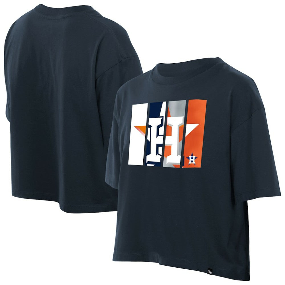 Houston Astros New Era Women's Boxy Foil Logo T-Shirt Online