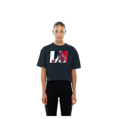 Atlanta Braves New Era Women's Boxy Foil Logo T-Shirt Sale