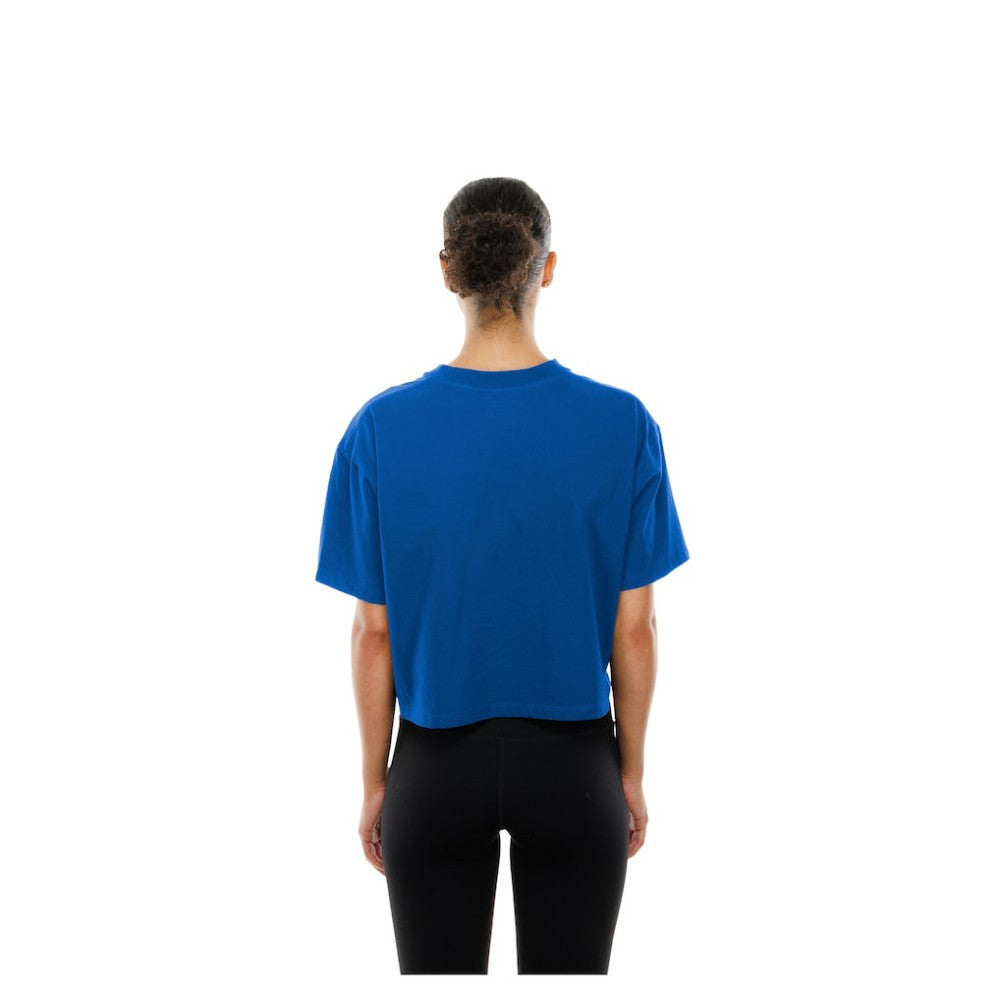 Chicago Cubs New Era Women's Boxy Foil Logo T-Shirt Discount