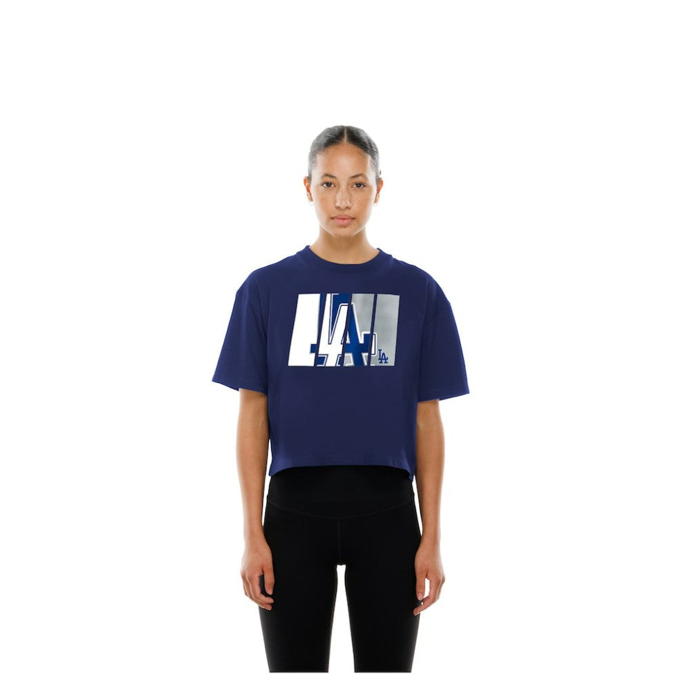 Los Angeles Dodgers New Era Women's Boxy Foil Logo T-Shirt Near Me