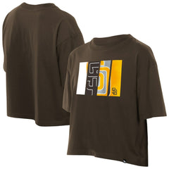 San Diego Padres New Era Women's Boxy Foil Logo T-Shirt Near Me