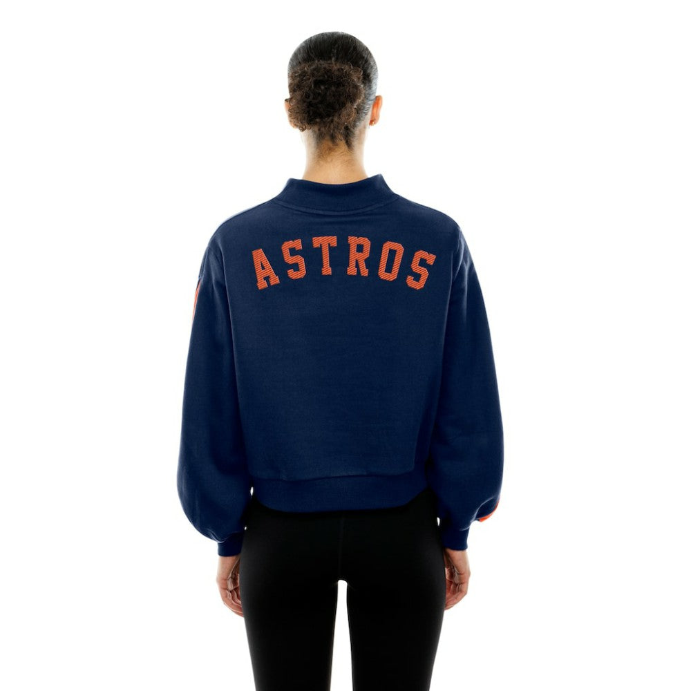 Houston Astros New Era Women's Mock Neck Balloon Sleeve Sweatshirt Online