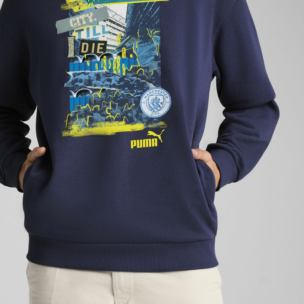 Puma - Manchester City ftblNRGY+ Pullover Hoodie - Navy