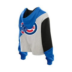 Chicago Cubs New Era Women's Upcycled Color Block Cropped Boxy Hoodie Discount