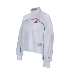 New Era Buffalo Bills Female Adult White Functional Fandom Quarter-Zip Sweatshirt - NFL