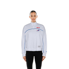 New Era Buffalo Bills Female Adult White Functional Fandom Quarter-Zip Sweatshirt - NFL