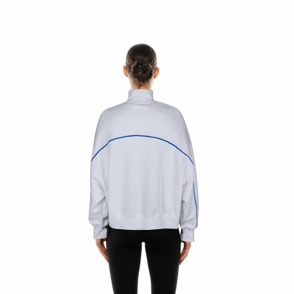 New Era Buffalo Bills Female Adult White Functional Fandom Quarter-Zip Sweatshirt - NFL