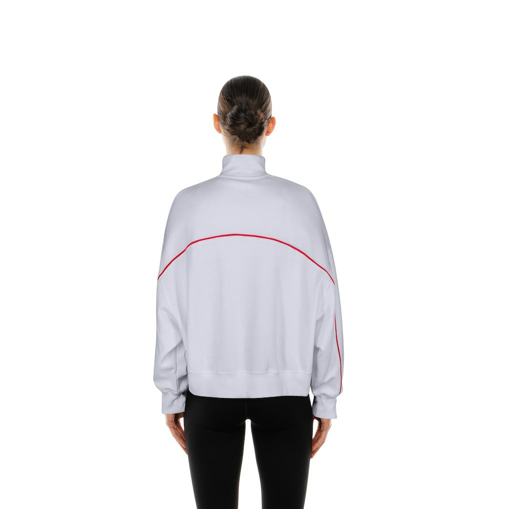 New Era San Francisco 49ers Female Adult White Functional Fandom Quarter-Zip Sweatshirt - NFL