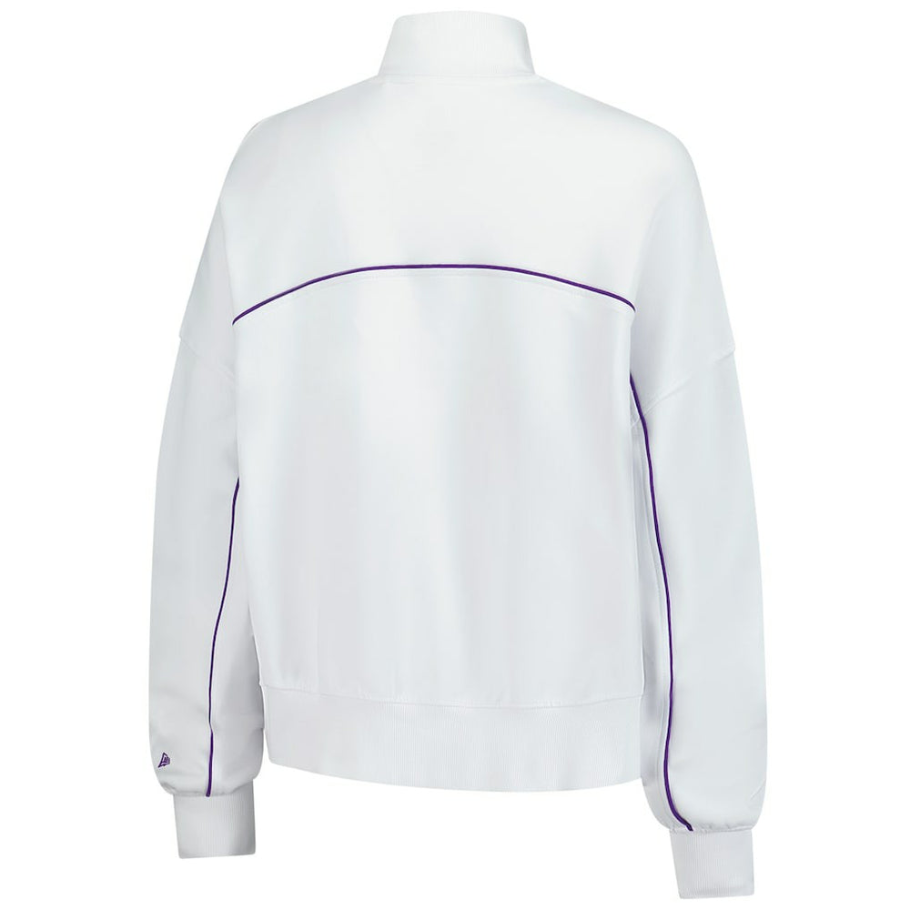 New Era Minnesota Vikings Female Adult White Functional Fandom Quarter-Zip Sweatshirt - NFL